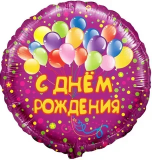воздушные шары день рождения — С днем рождения круг с шариками