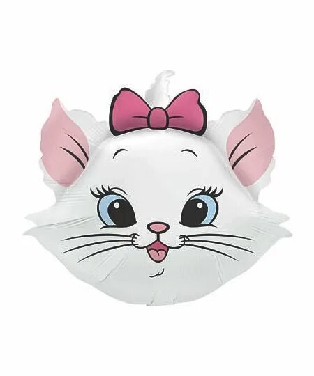 воздушные шары день рождения — Кошечка белая с бантом